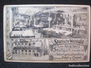 Postales: SPANISCHE WEINHALLE ZUM KÖNIG KARL-PRAT Y CABRE-PUBLICIDAD-POSTAL ANTIGUA-(81.186)